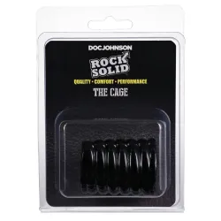 RockSolid by Doc Johnson Cockring The Cage 25 mm - Longueur 5 cm Noir
